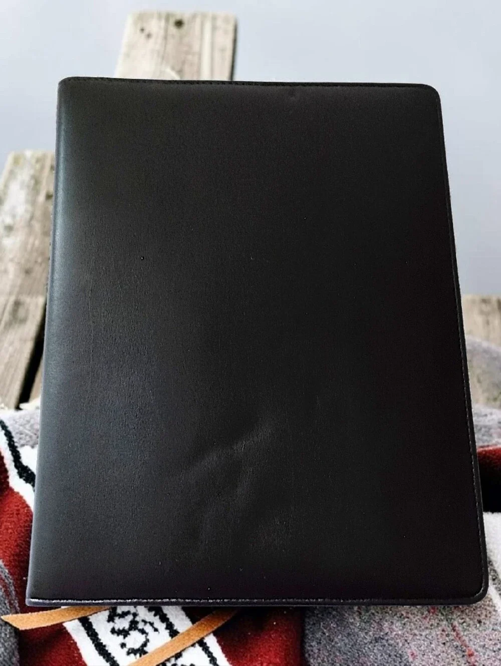 Buxton Leather Padfolio Portfolio Folder Organizer Refillable Notepad Black